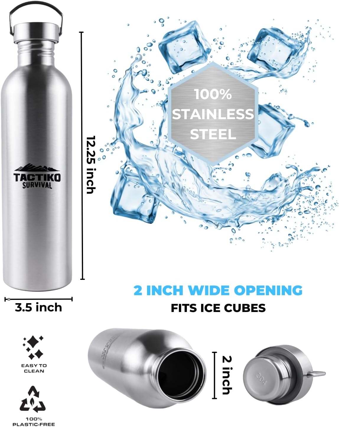 Boil Safe Stainless Steel Water Bottle (1500ml)