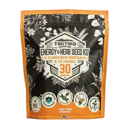 30-Variety Energy & Herb Seed Vault