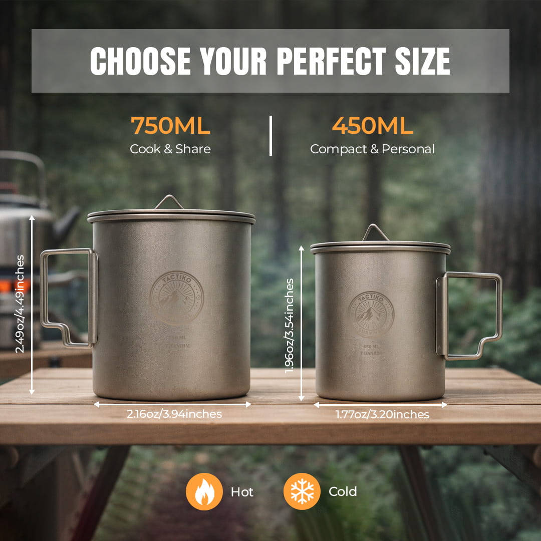 Titanium Camping Mug/Cook Pot (750ml)