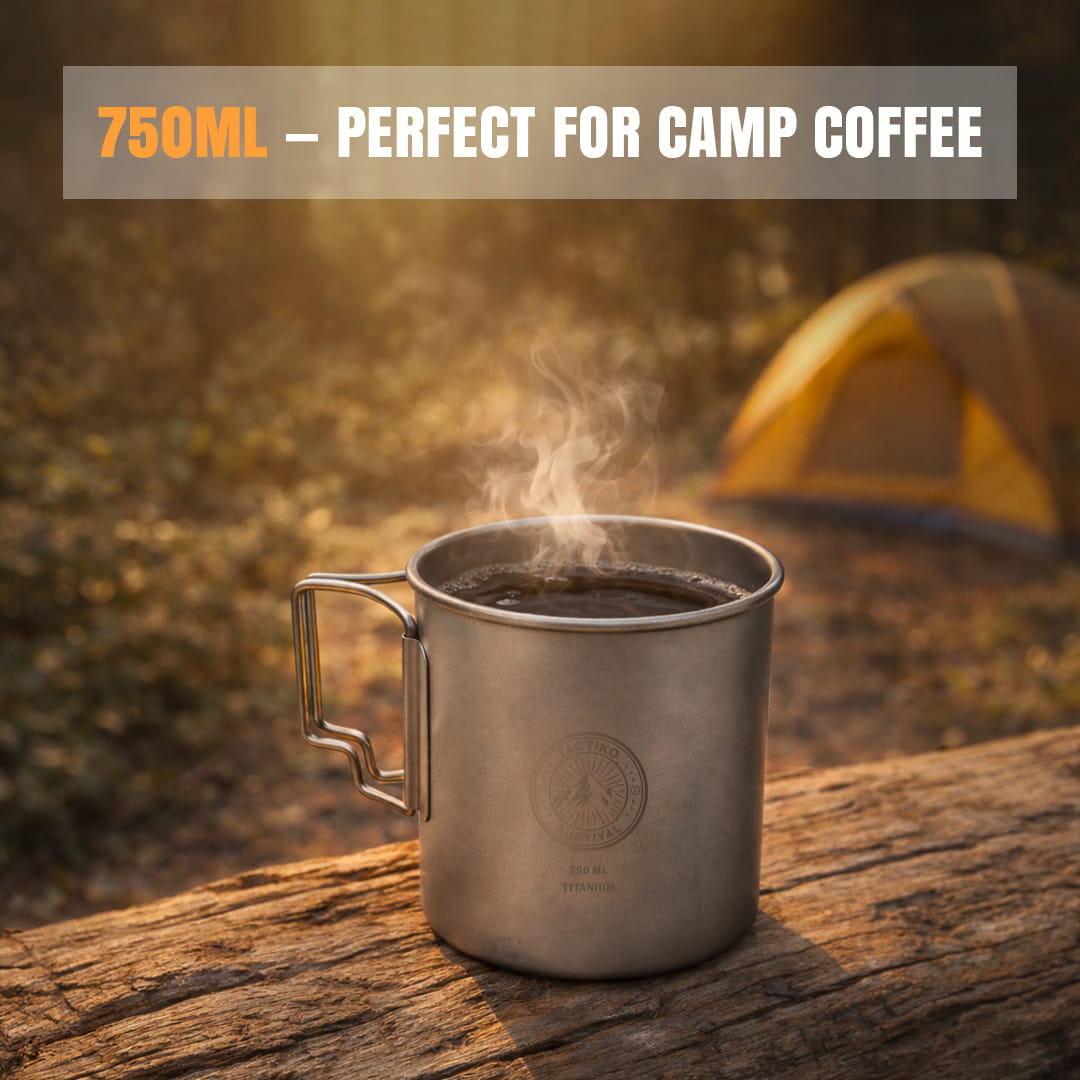 Titanium Camping Mug/Cook Pot (750ml)