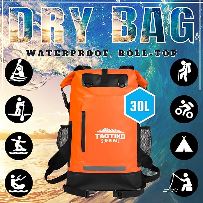35L Waterproof Tactical Backpack (Fire Orange)