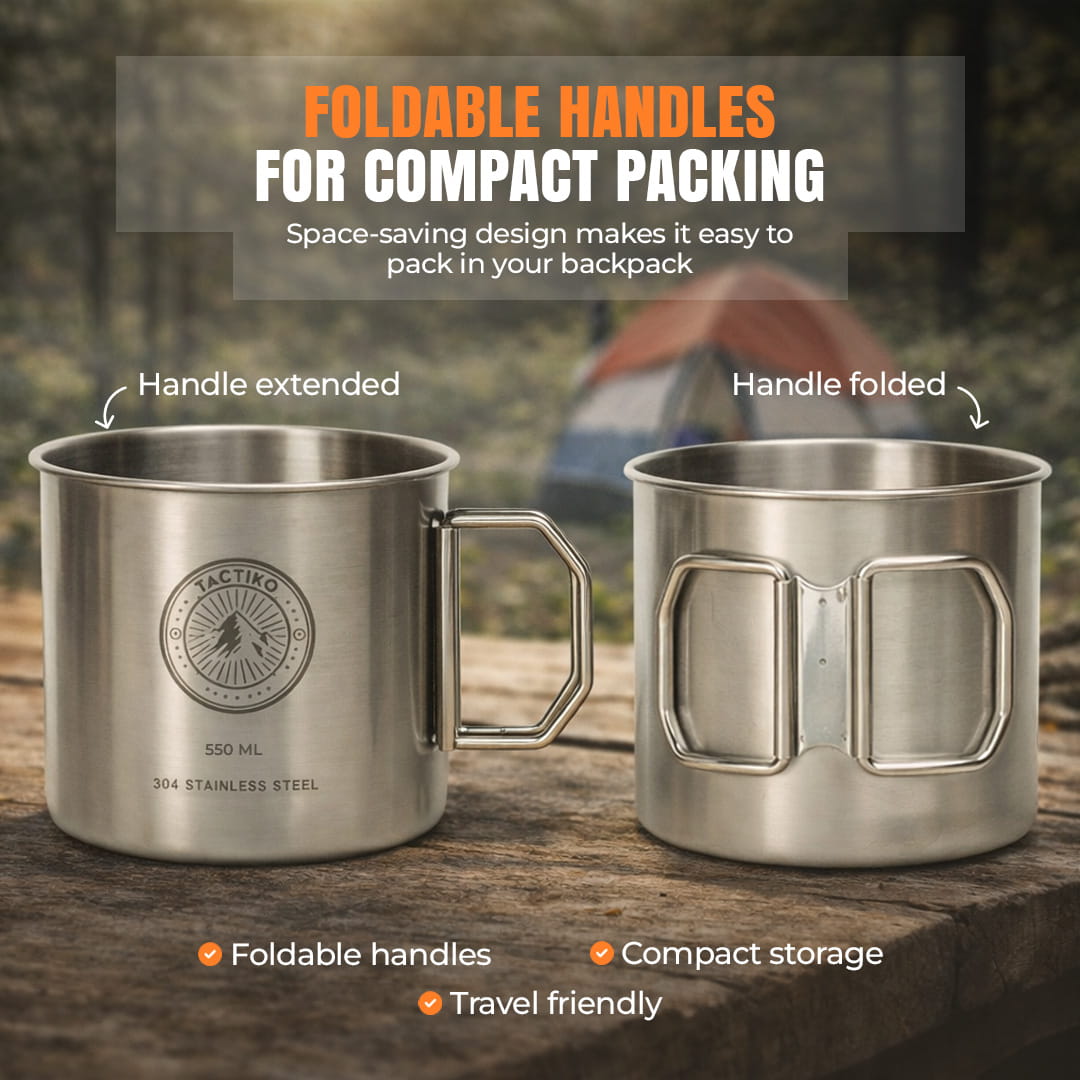 Stainless Steel Camping Mug (550ml)