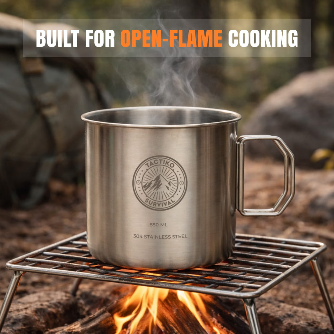 Stainless Steel Camping Mug (550ml)