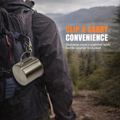 Stainless Steel Camping Mug/Cook Pot (750ml)