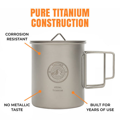 Titanium Camping Mug (450ml)