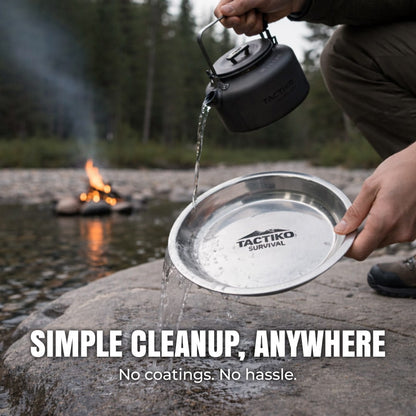 Easy clean camping cookware outdoors