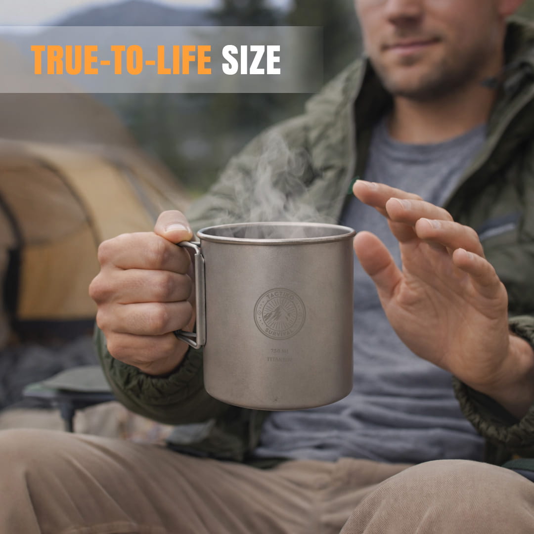 Titanium Camping Mug/Cook Pot (750ml)
