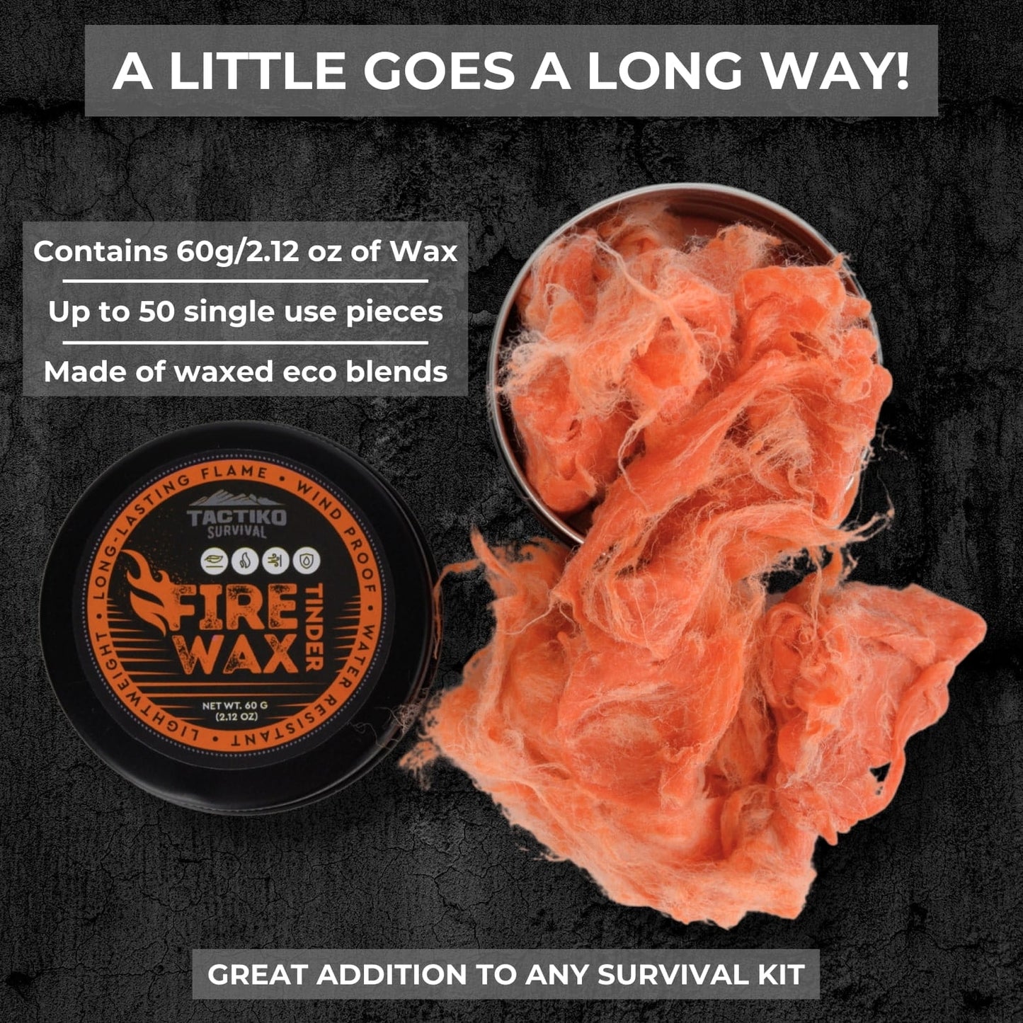 Weather-Resistant Fire Wax Putty - 2Pk