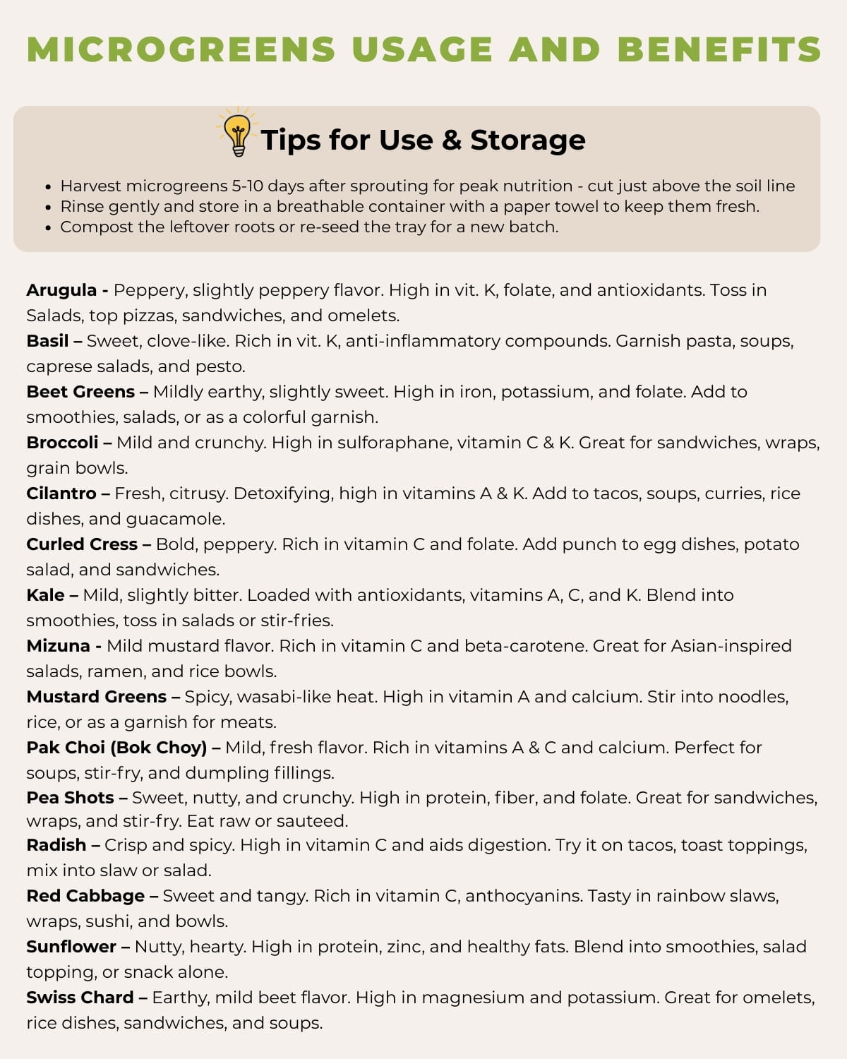 microgreens benefits and usage guide