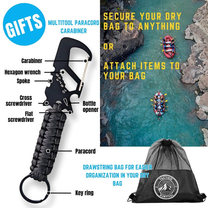 Tactiko paracord carabiner and dry bag organizer pouch