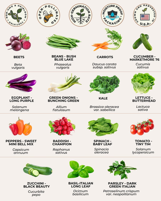 vegetable seed varieties list